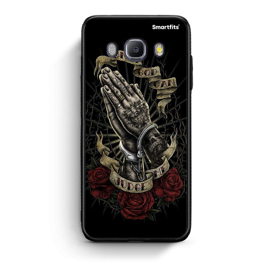 Samsung J7 2016 Judge By God θήκη από τη Smartfits με σχέδιο στο πίσω μέρος και μαύρο περίβλημα | Smartphone case with colorful back and black bezels by Smartfits