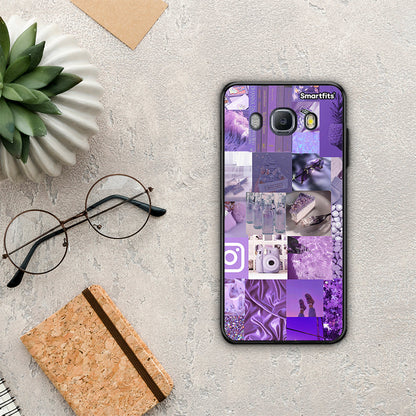 Purple Aesthetic Collage - Samsung Galaxy J7 2016 θήκη