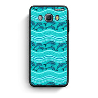 Thumbnail for Samsung J7 2016 Swimming Dolphins θήκη από τη Smartfits με σχέδιο στο πίσω μέρος και μαύρο περίβλημα | Smartphone case with colorful back and black bezels by Smartfits