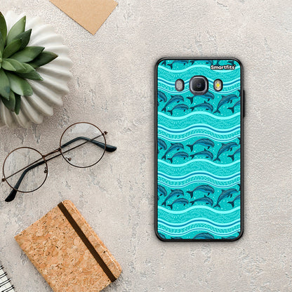 Swimming Dolphins - Samsung Galaxy J7 2016 θήκη
