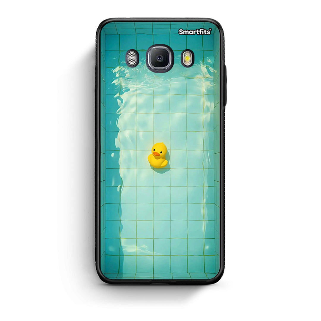 Samsung J7 2016 Yellow Duck θήκη από τη Smartfits με σχέδιο στο πίσω μέρος και μαύρο περίβλημα | Smartphone case with colorful back and black bezels by Smartfits