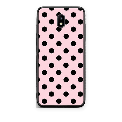 Θήκη Samsung Galaxy J5 2017 Black Polka Dots on Pink από τη Smartfits με σχέδιο στο πίσω μέρος και μαύρο περίβλημα | Samsung Galaxy J5 2017 Black Polka Dots on Pink case with colorful back and black bezels