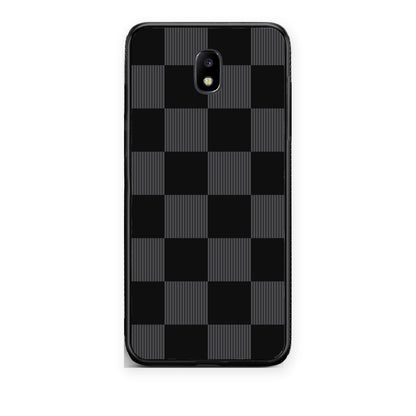 Θήκη Samsung Galaxy J5 2017 Black and Charcoal Striped Checks από τη Smartfits με σχέδιο στο πίσω μέρος και μαύρο περίβλημα | Samsung Galaxy J5 2017 Black and Charcoal Striped Checks case with colorful back and black bezels