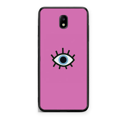 Θήκη Samsung Galaxy J5 2017 Blue Eye Pink από τη Smartfits με σχέδιο στο πίσω μέρος και μαύρο περίβλημα | Samsung Galaxy J5 2017 Blue Eye Pink case with colorful back and black bezels
