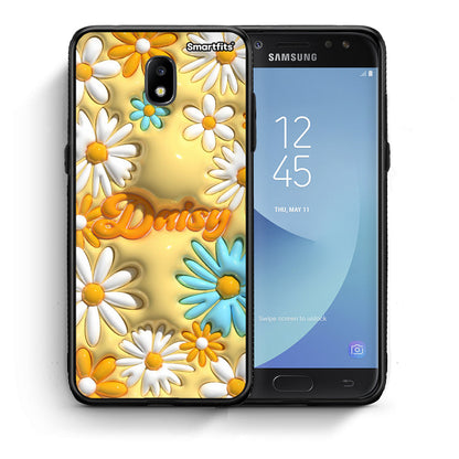 Θήκη Samsung J7 2017 Bubble Daisies από τη Smartfits με σχέδιο στο πίσω μέρος και μαύρο περίβλημα | Samsung J7 2017 Bubble Daisies case with colorful back and black bezels
