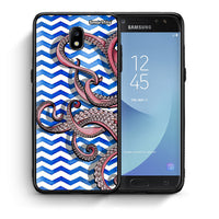 Thumbnail for Θήκη Samsung J7 2017 Chevron Devilfish από τη Smartfits με σχέδιο στο πίσω μέρος και μαύρο περίβλημα | Samsung J7 2017 Chevron Devilfish case with colorful back and black bezels