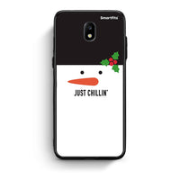 Thumbnail for Samsung J7 2017 Christmas Chillin θήκη από τη Smartfits με σχέδιο στο πίσω μέρος και μαύρο περίβλημα | Smartphone case with colorful back and black bezels by Smartfits