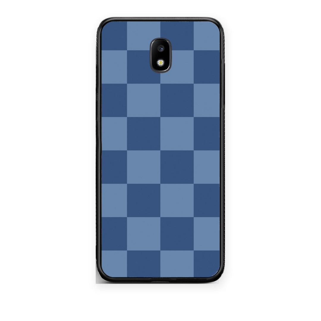 Θήκη Samsung Galaxy J5 2017 Denim Blue Checkerboard από τη Smartfits με σχέδιο στο πίσω μέρος και μαύρο περίβλημα | Samsung Galaxy J5 2017 Denim Blue Checkerboard case with colorful back and black bezels
