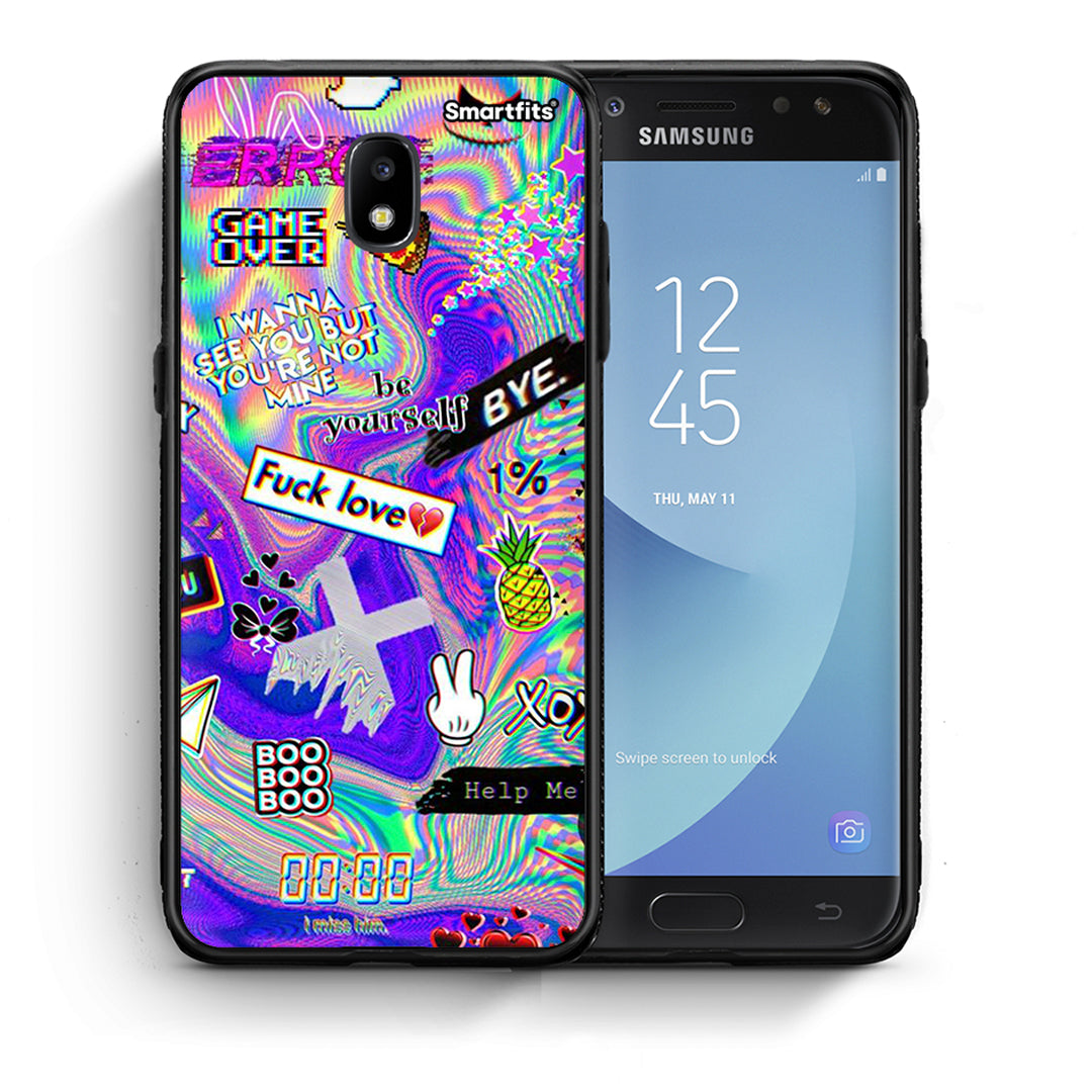 Θήκη Samsung J5 2017 Game Over από τη Smartfits με σχέδιο στο πίσω μέρος και μαύρο περίβλημα | Samsung J5 2017 Game Over case with colorful back and black bezels