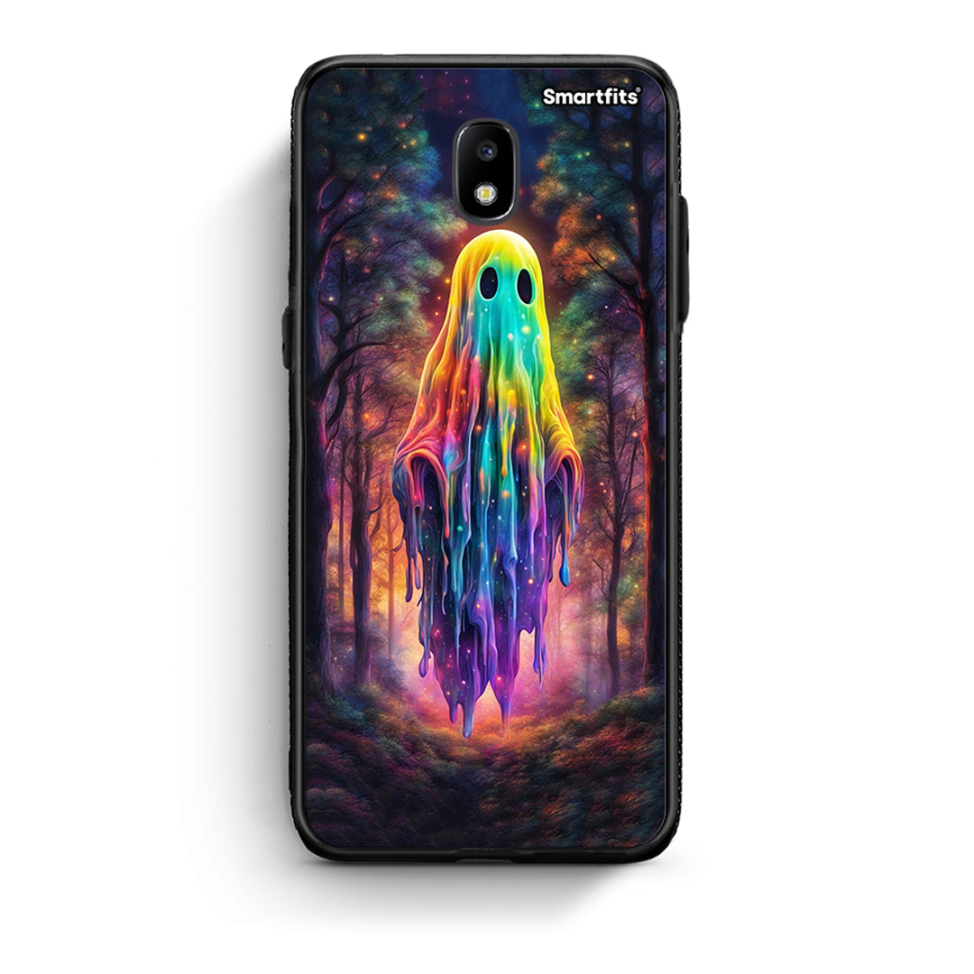 Samsung J5 2017 Halloween Ghost θήκη από τη Smartfits με σχέδιο στο πίσω μέρος και μαύρο περίβλημα | Smartphone case with colorful back and black bezels by Smartfits