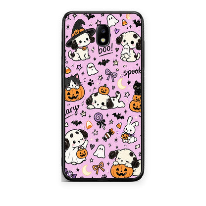 Θήκη Samsung Galaxy J5 2017 Halloween Puppies and Friends on Lilac από τη Smartfits με σχέδιο στο πίσω μέρος και μαύρο περίβλημα | Samsung Galaxy J5 2017 Halloween Puppies and Friends on Lilac case with colorful back and black bezels
