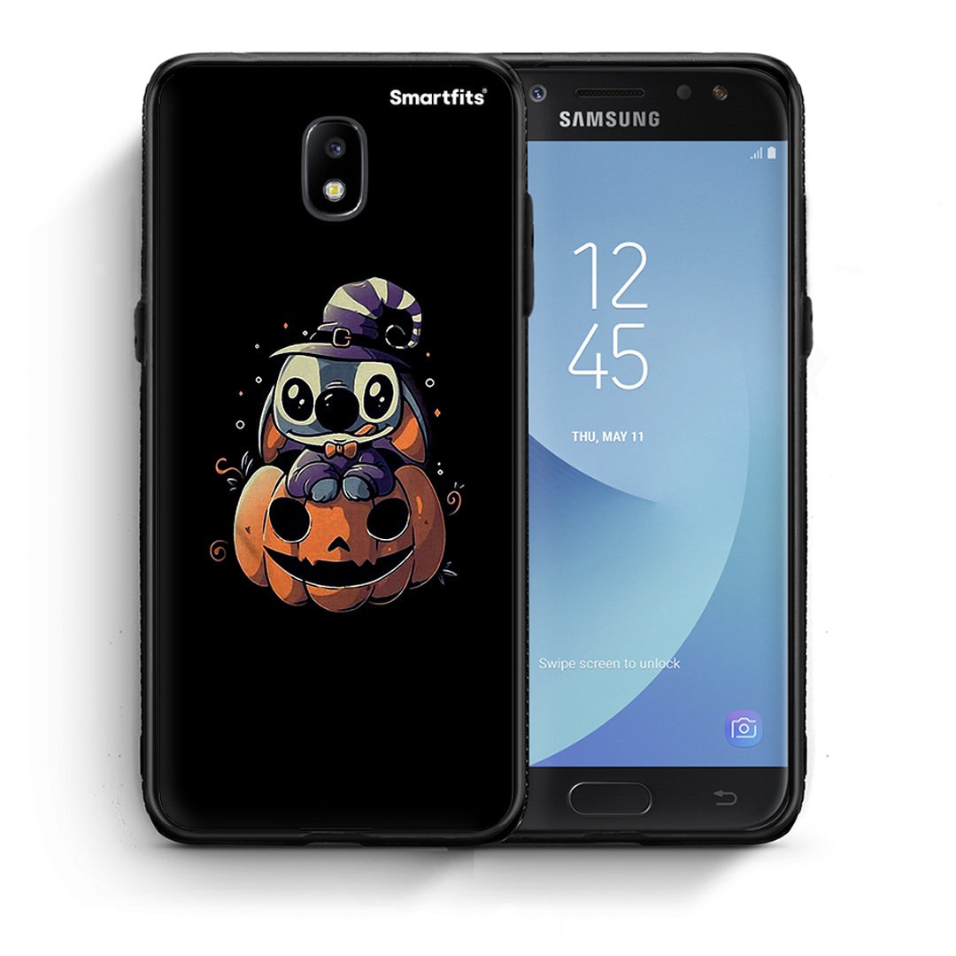 Θήκη Samsung J7 2017 Halloween Stitch από τη Smartfits με σχέδιο στο πίσω μέρος και μαύρο περίβλημα | Samsung J7 2017 Halloween Stitch case with colorful back and black bezels