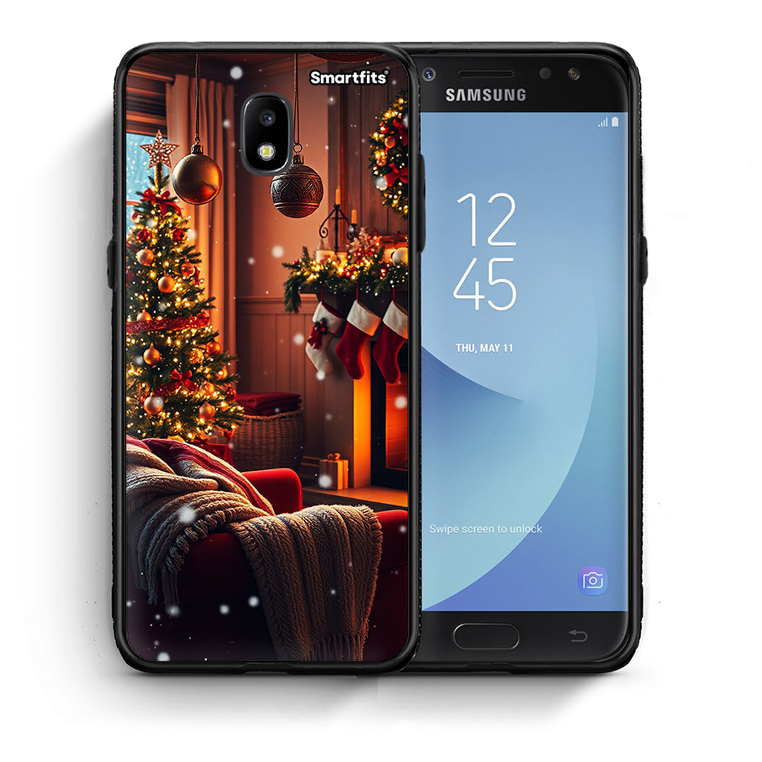 Θήκη Samsung J5 2017 Home For Christmas από τη Smartfits με σχέδιο στο πίσω μέρος και μαύρο περίβλημα | Samsung J5 2017 Home For Christmas case with colorful back and black bezels
