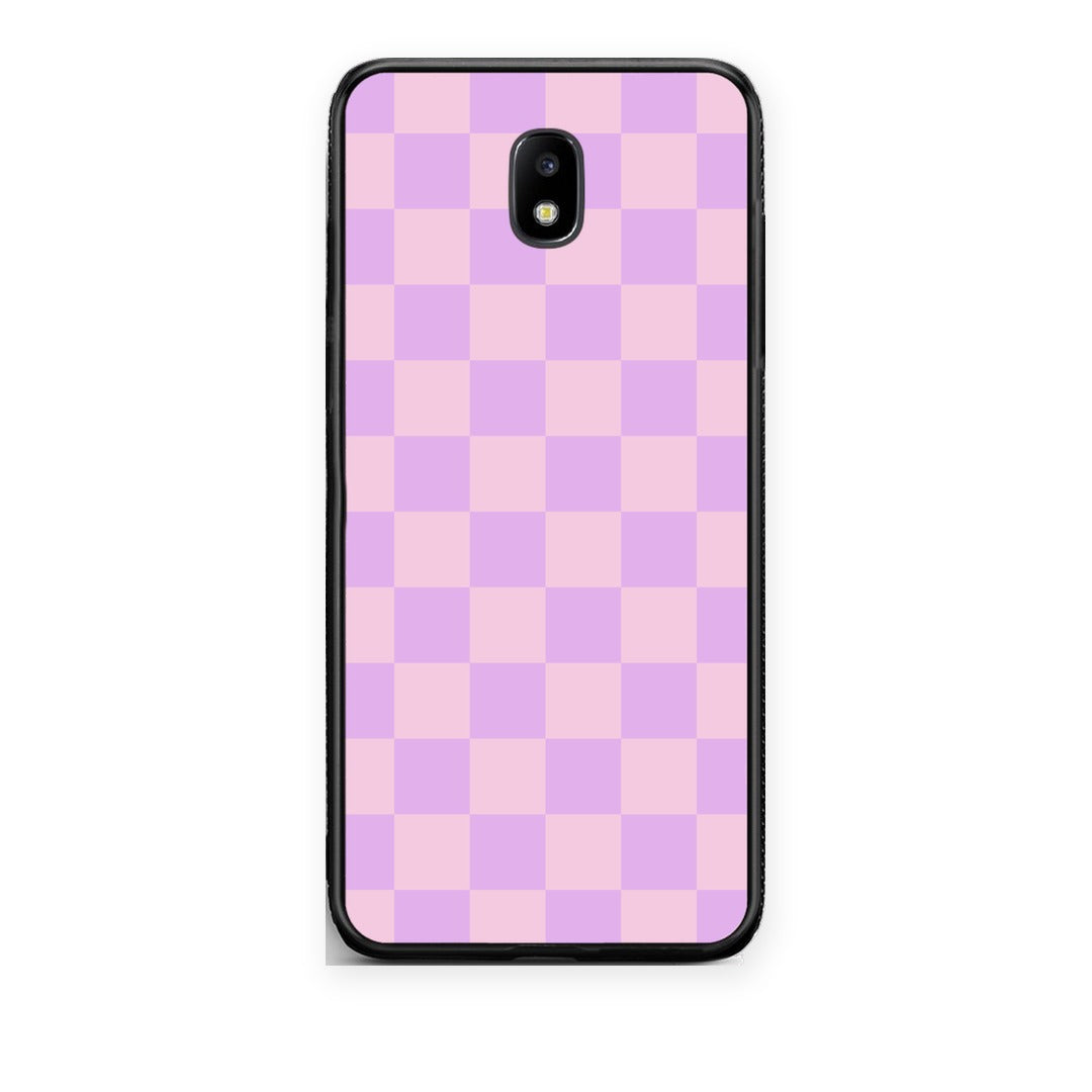Θήκη Samsung Galaxy J5 2017 Lavender and Pink Checkerboard από τη Smartfits με σχέδιο στο πίσω μέρος και μαύρο περίβλημα | Samsung Galaxy J5 2017 Lavender and Pink Checkerboard case with colorful back and black bezels