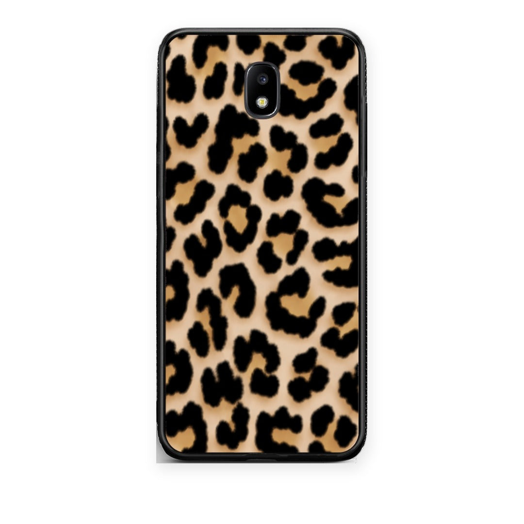 Θήκη Samsung Galaxy J5 2017 Leopard Print Tan Small από τη Smartfits με σχέδιο στο πίσω μέρος και μαύρο περίβλημα | Samsung Galaxy J5 2017 Leopard Print Tan Small case with colorful back and black bezels