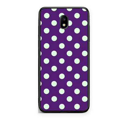 Θήκη Samsung Galaxy J5 2017 Mint Polka Dots on Purple από τη Smartfits με σχέδιο στο πίσω μέρος και μαύρο περίβλημα | Samsung Galaxy J5 2017 Mint Polka Dots on Purple case with colorful back and black bezels