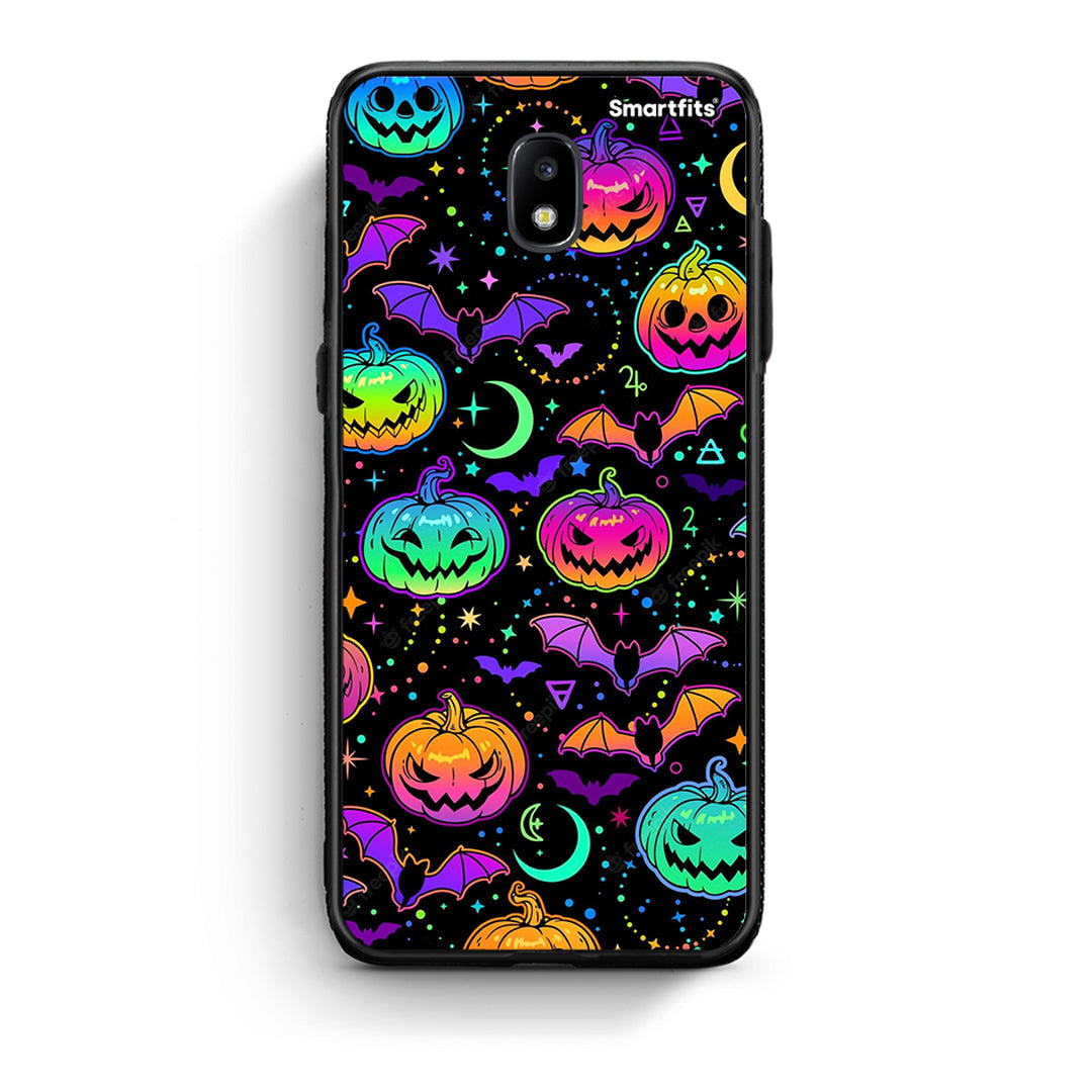Samsung J5 2017 Neon Halloween θήκη από τη Smartfits με σχέδιο στο πίσω μέρος και μαύρο περίβλημα | Smartphone case with colorful back and black bezels by Smartfits