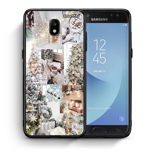 Θήκη Samsung J5 2017 White Christmas από τη Smartfits με σχέδιο στο πίσω μέρος και μαύρο περίβλημα | Samsung J5 2017 White Christmas case with colorful back and black bezels