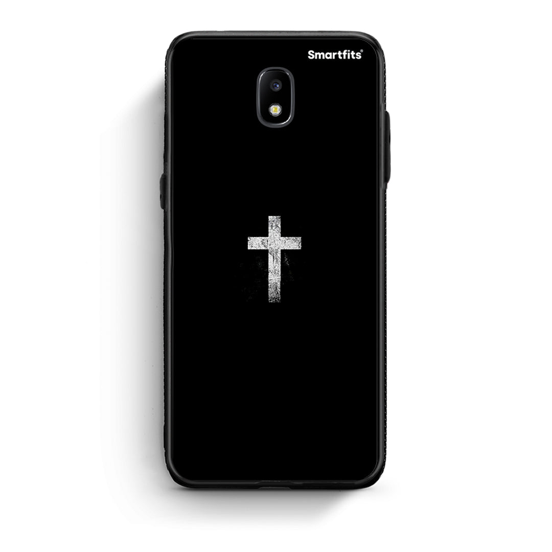 Samsung J5 2017 White Cross θήκη από τη Smartfits με σχέδιο στο πίσω μέρος και μαύρο περίβλημα | Smartphone case with colorful back and black bezels by Smartfits