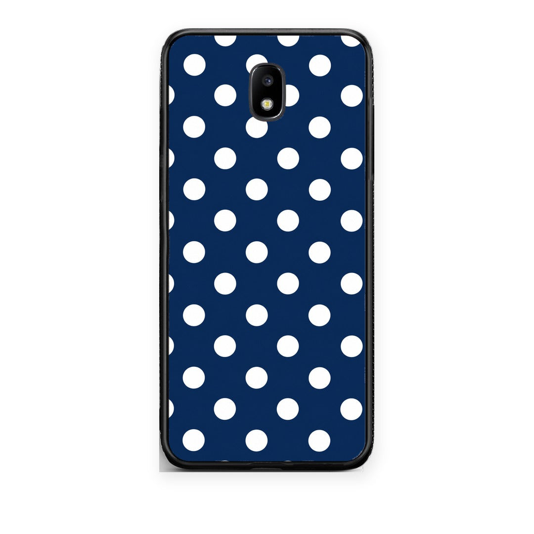 Θήκη Samsung Galaxy J5 2017 White Large Polka Dots on Navy από τη Smartfits με σχέδιο στο πίσω μέρος και μαύρο περίβλημα | Samsung Galaxy J5 2017 White Large Polka Dots on Navy case with colorful back and black bezels