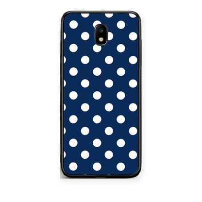 Θήκη Samsung Galaxy J5 2017 White Large Polka Dots on Navy από τη Smartfits με σχέδιο στο πίσω μέρος και μαύρο περίβλημα | Samsung Galaxy J5 2017 White Large Polka Dots on Navy case with colorful back and black bezels