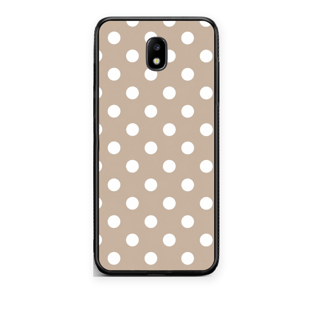 Θήκη Samsung Galaxy J5 2017 White Polka Dots on Taupe από τη Smartfits με σχέδιο στο πίσω μέρος και μαύρο περίβλημα | Samsung Galaxy J5 2017 White Polka Dots on Taupe case with colorful back and black bezels