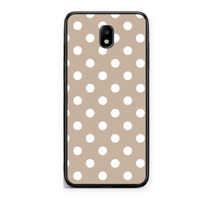 Θήκη Samsung Galaxy J5 2017 White Polka Dots on Taupe από τη Smartfits με σχέδιο στο πίσω μέρος και μαύρο περίβλημα | Samsung Galaxy J5 2017 White Polka Dots on Taupe case with colorful back and black bezels