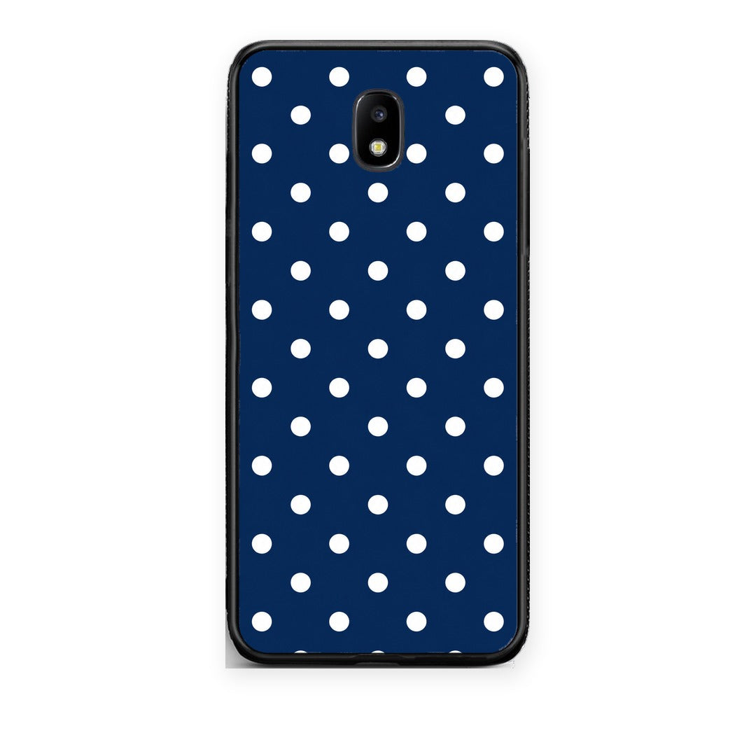 Θήκη Samsung Galaxy J5 2017 White Small Polka Dots on Navy από τη Smartfits με σχέδιο στο πίσω μέρος και μαύρο περίβλημα | Samsung Galaxy J5 2017 White Small Polka Dots on Navy case with colorful back and black bezels