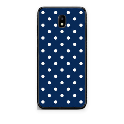 Θήκη Samsung Galaxy J5 2017 White Small Polka Dots on Navy από τη Smartfits με σχέδιο στο πίσω μέρος και μαύρο περίβλημα | Samsung Galaxy J5 2017 White Small Polka Dots on Navy case with colorful back and black bezels