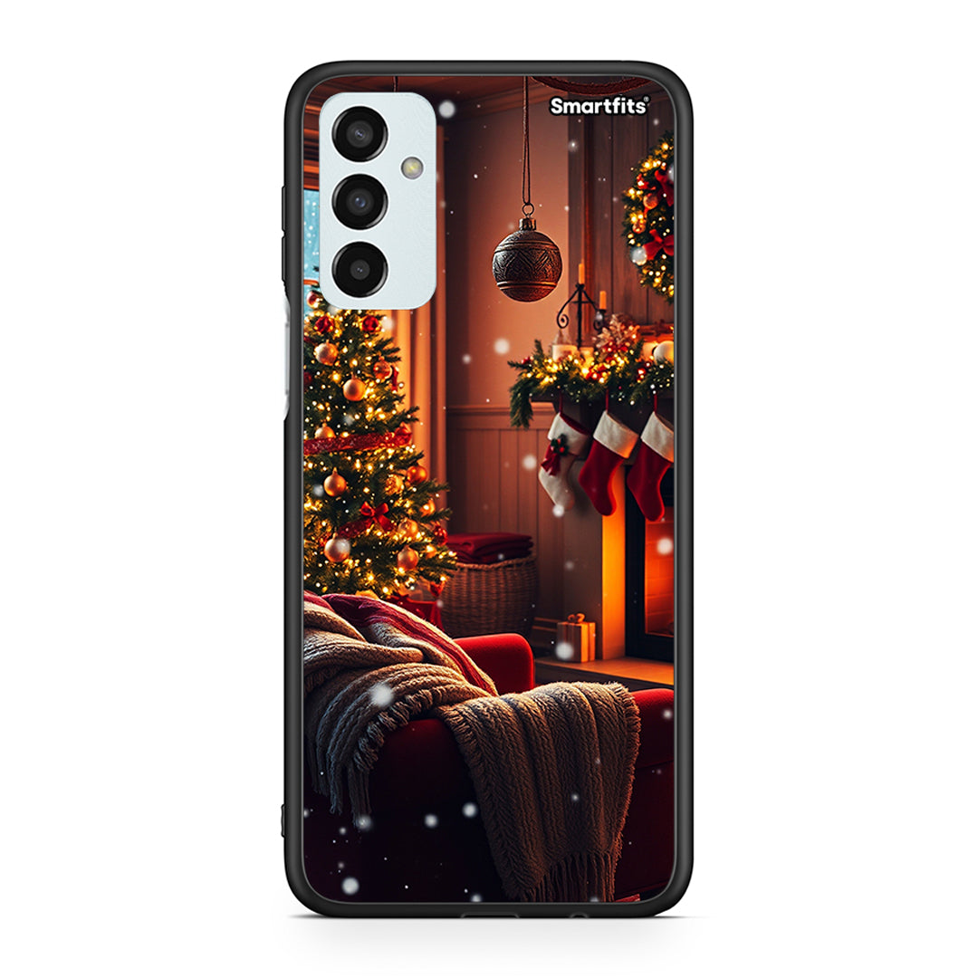 Samsung M13 Home For Christmas θήκη από τη Smartfits με σχέδιο στο πίσω μέρος και μαύρο περίβλημα | Smartphone case with colorful back and black bezels by Smartfits