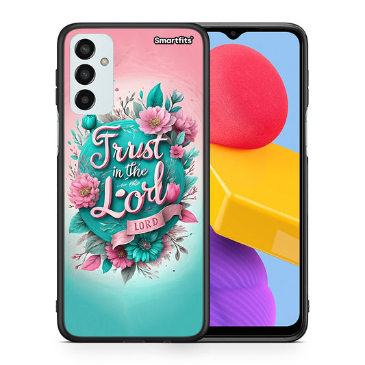 Θήκη Samsung M13 Lord Trust από τη Smartfits με σχέδιο στο πίσω μέρος και μαύρο περίβλημα | Samsung M13 Lord Trust case with colorful back and black bezels