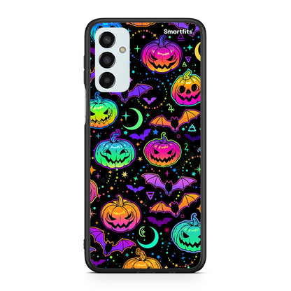 Samsung M13 Neon Halloween θήκη από τη Smartfits με σχέδιο στο πίσω μέρος και μαύρο περίβλημα | Smartphone case with colorful back and black bezels by Smartfits