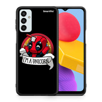 Thumbnail for Θήκη Samsung M13 Unicorn Deadpool από τη Smartfits με σχέδιο στο πίσω μέρος και μαύρο περίβλημα | Samsung M13 Unicorn Deadpool case with colorful back and black bezels