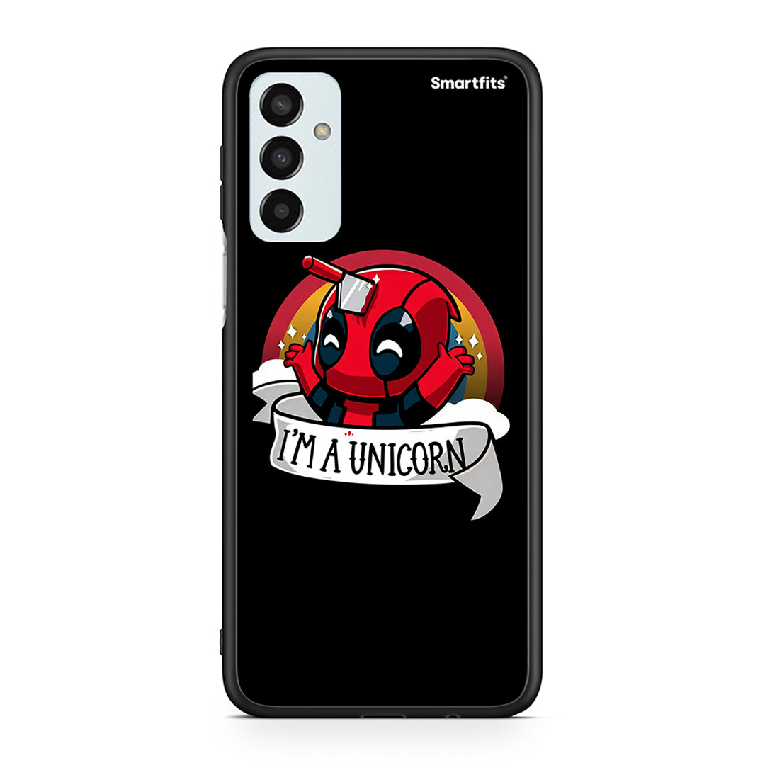 Samsung M13 Unicorn Deadpool θήκη από τη Smartfits με σχέδιο στο πίσω μέρος και μαύρο περίβλημα | Smartphone case with colorful back and black bezels by Smartfits