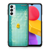 Thumbnail for Θήκη Samsung M13 Yellow Duck από τη Smartfits με σχέδιο στο πίσω μέρος και μαύρο περίβλημα | Samsung M13 Yellow Duck case with colorful back and black bezels