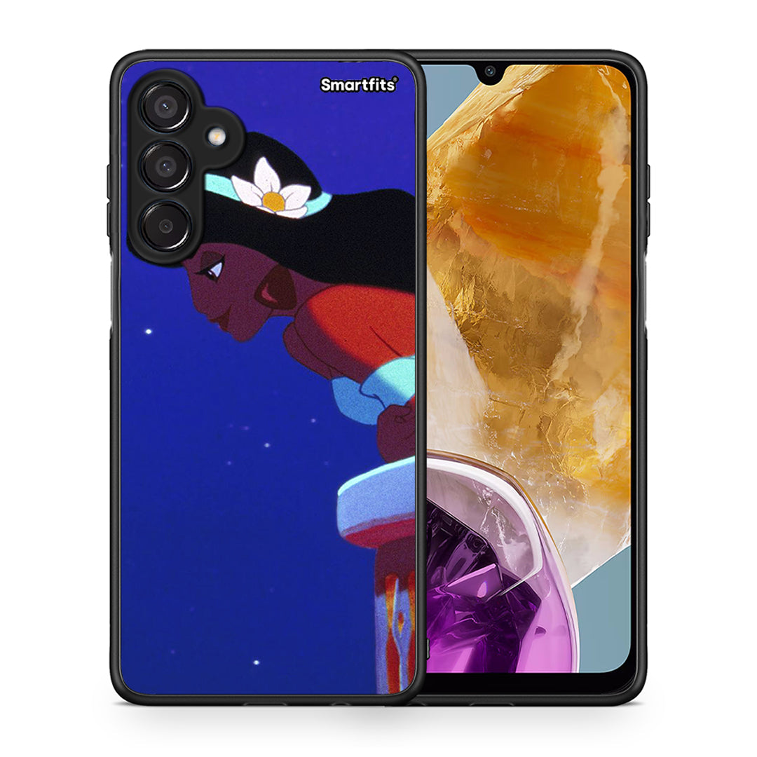 Θήκη Samsung Galaxy M15 Alladin And Jasmine Love 2 από τη Smartfits με σχέδιο στο πίσω μέρος και μαύρο περίβλημα | Samsung Galaxy M15 Alladin And Jasmine Love 2 case with colorful back and black bezels