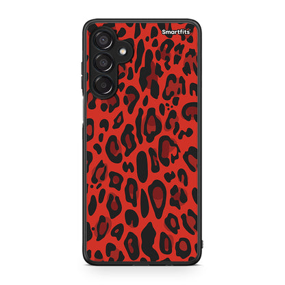 4 - Samsung Galaxy M15 Red Leopard Animal case, cover, bumper