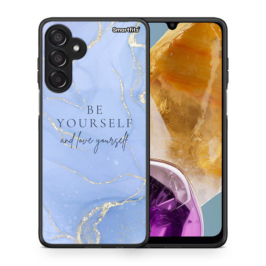 Θήκη Samsung Galaxy M15 Be Yourself από τη Smartfits με σχέδιο στο πίσω μέρος και μαύρο περίβλημα | Samsung Galaxy M15 Be Yourself case with colorful back and black bezels
