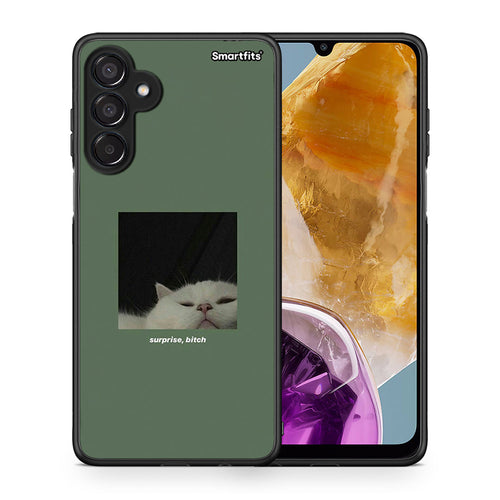 Θήκη Samsung Galaxy M15 Bitch Surprise από τη Smartfits με σχέδιο στο πίσω μέρος και μαύρο περίβλημα | Samsung Galaxy M15 Bitch Surprise case with colorful back and black bezels