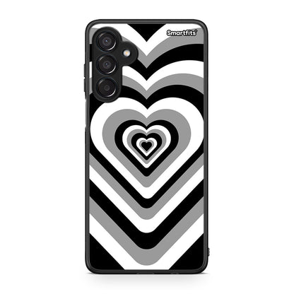 Samsung Galaxy M15 Black Hearts θήκη από τη Smartfits με σχέδιο στο πίσω μέρος και μαύρο περίβλημα | Smartphone case with colorful back and black bezels by Smartfits