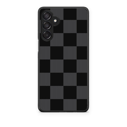 Θήκη Samsung Galaxy M15 Black and Charcoal Striped Checks από τη Smartfits με σχέδιο στο πίσω μέρος και μαύρο περίβλημα | Samsung Galaxy M15 Black and Charcoal Striped Checks case with colorful back and black bezels
