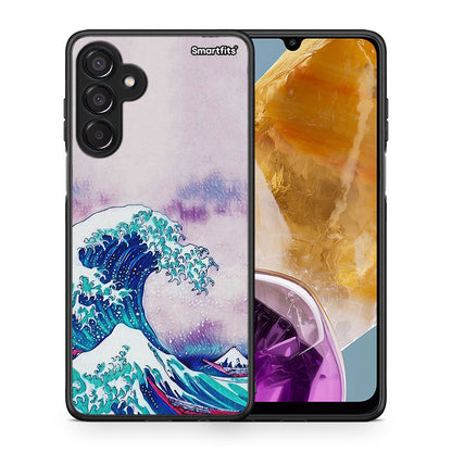 Θήκη Samsung Galaxy M15 Blue Waves από τη Smartfits με σχέδιο στο πίσω μέρος και μαύρο περίβλημα | Samsung Galaxy M15 Blue Waves case with colorful back and black bezels