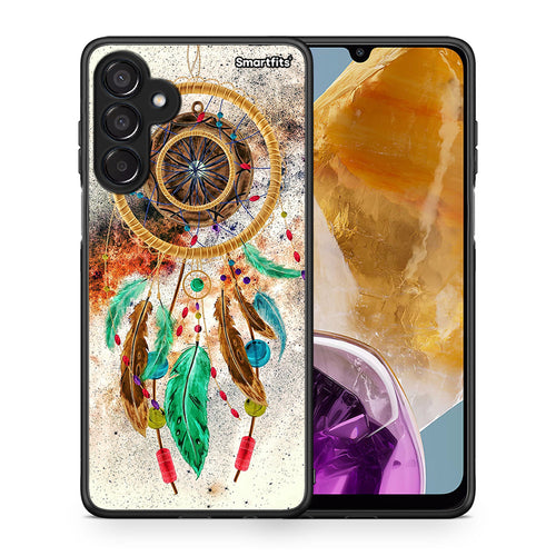 Θήκη Samsung Galaxy M15 DreamCatcher Boho από τη Smartfits με σχέδιο στο πίσω μέρος και μαύρο περίβλημα | Samsung Galaxy M15 DreamCatcher Boho case with colorful back and black bezels
