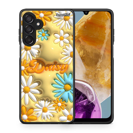 Θήκη Samsung Galaxy M15 Bubble Daisies από τη Smartfits με σχέδιο στο πίσω μέρος και μαύρο περίβλημα | Samsung Galaxy M15 Bubble Daisies case with colorful back and black bezels