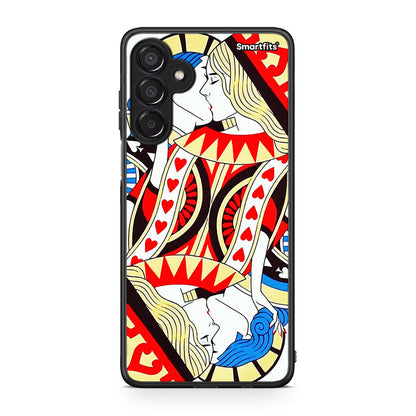 Samsung Galaxy M15 Card Love θήκη από τη Smartfits με σχέδιο στο πίσω μέρος και μαύρο περίβλημα | Smartphone case with colorful back and black bezels by Smartfits