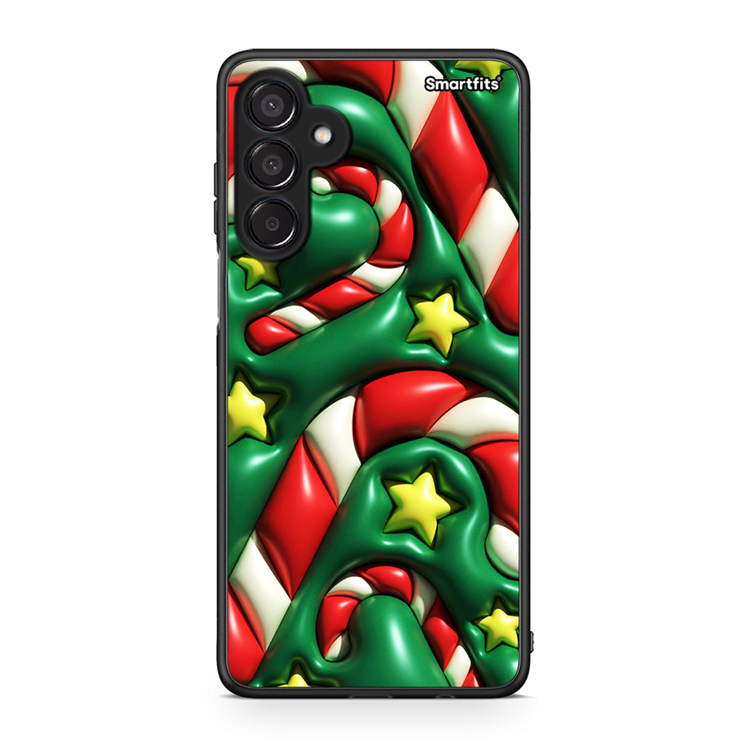 Samsung Galaxy M15 Christmas Bubbles θήκη από τη Smartfits με σχέδιο στο πίσω μέρος και μαύρο περίβλημα | Smartphone case with colorful back and black bezels by Smartfits