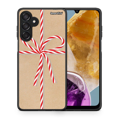 Θήκη Samsung Galaxy M15 Christmas Gift από τη Smartfits με σχέδιο στο πίσω μέρος και μαύρο περίβλημα | Samsung Galaxy M15 Christmas Gift case with colorful back and black bezels