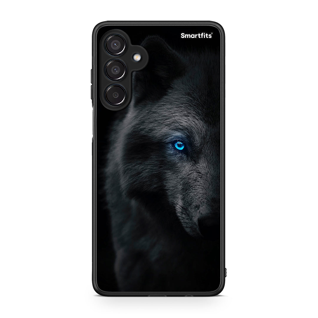 Samsung Galaxy M15 Dark Wolf θήκη από τη Smartfits με σχέδιο στο πίσω μέρος και μαύρο περίβλημα | Smartphone case with colorful back and black bezels by Smartfits