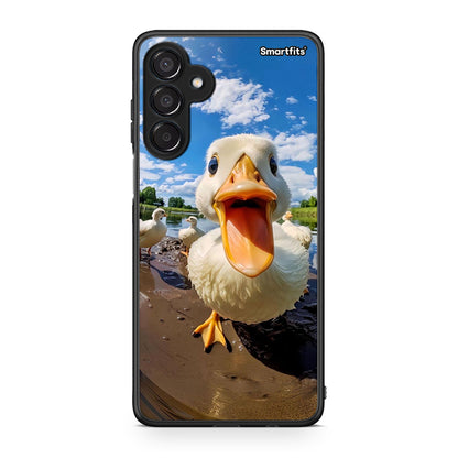 Samsung Galaxy M15 Duck Face θήκη από τη Smartfits με σχέδιο στο πίσω μέρος και μαύρο περίβλημα | Smartphone case with colorful back and black bezels by Smartfits