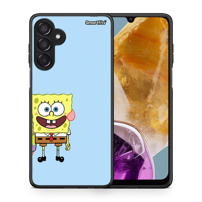 Θήκη Samsung Galaxy M15 Friends Bob από τη Smartfits με σχέδιο στο πίσω μέρος και μαύρο περίβλημα | Samsung Galaxy M15 Friends Bob case with colorful back and black bezels